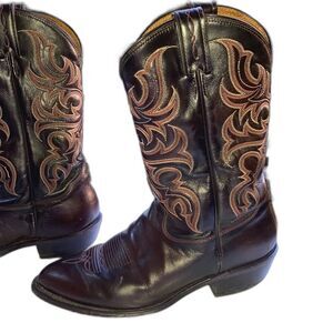 TONY LAMA Leather Western Cowboy Boots Handcrafted in the USA Mens 11 EE